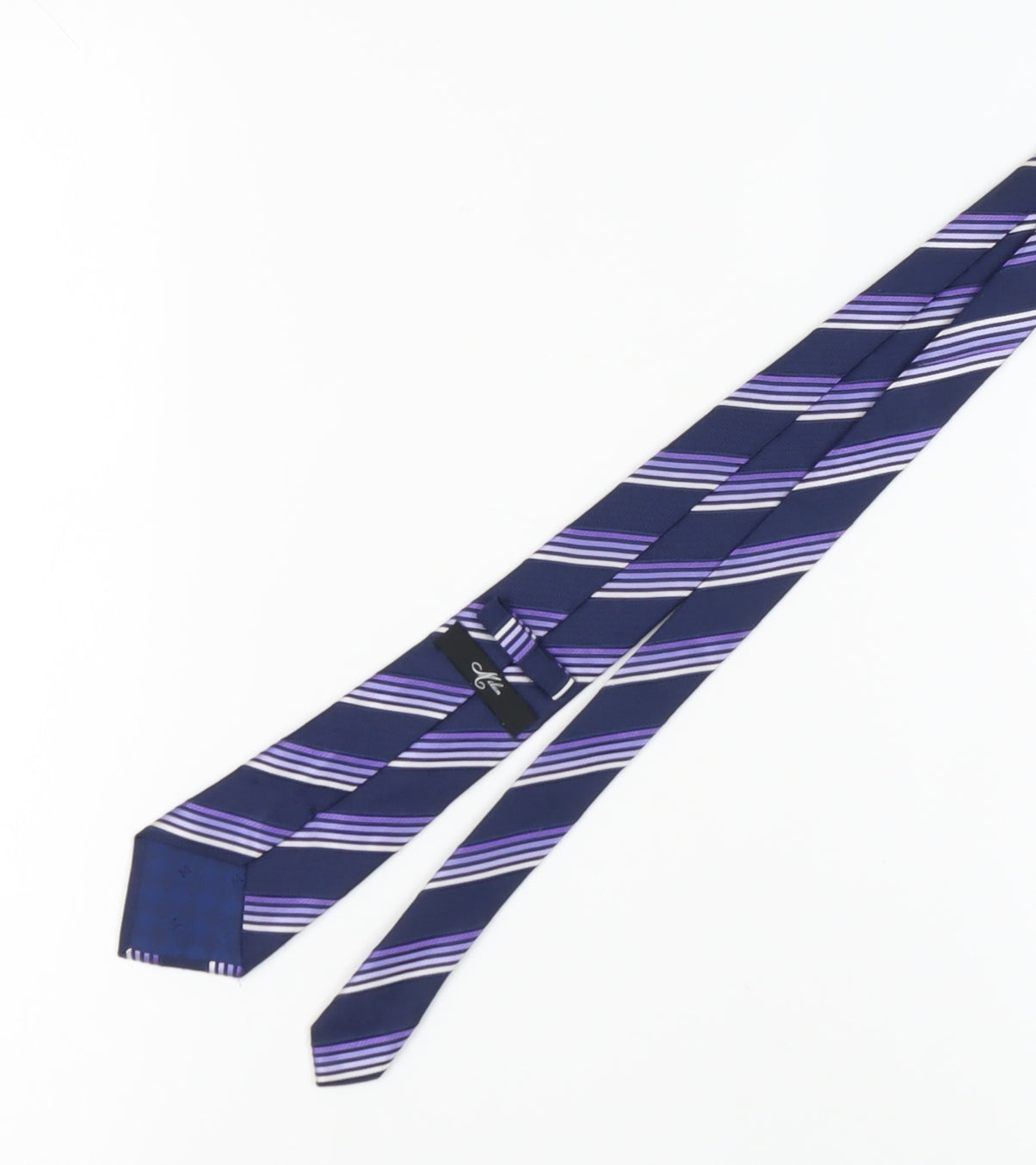 Milan Men's Purple Striped Silk Tie One Size