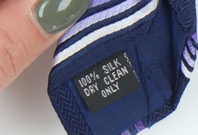 Milan Men's Purple Striped Silk Tie One Size