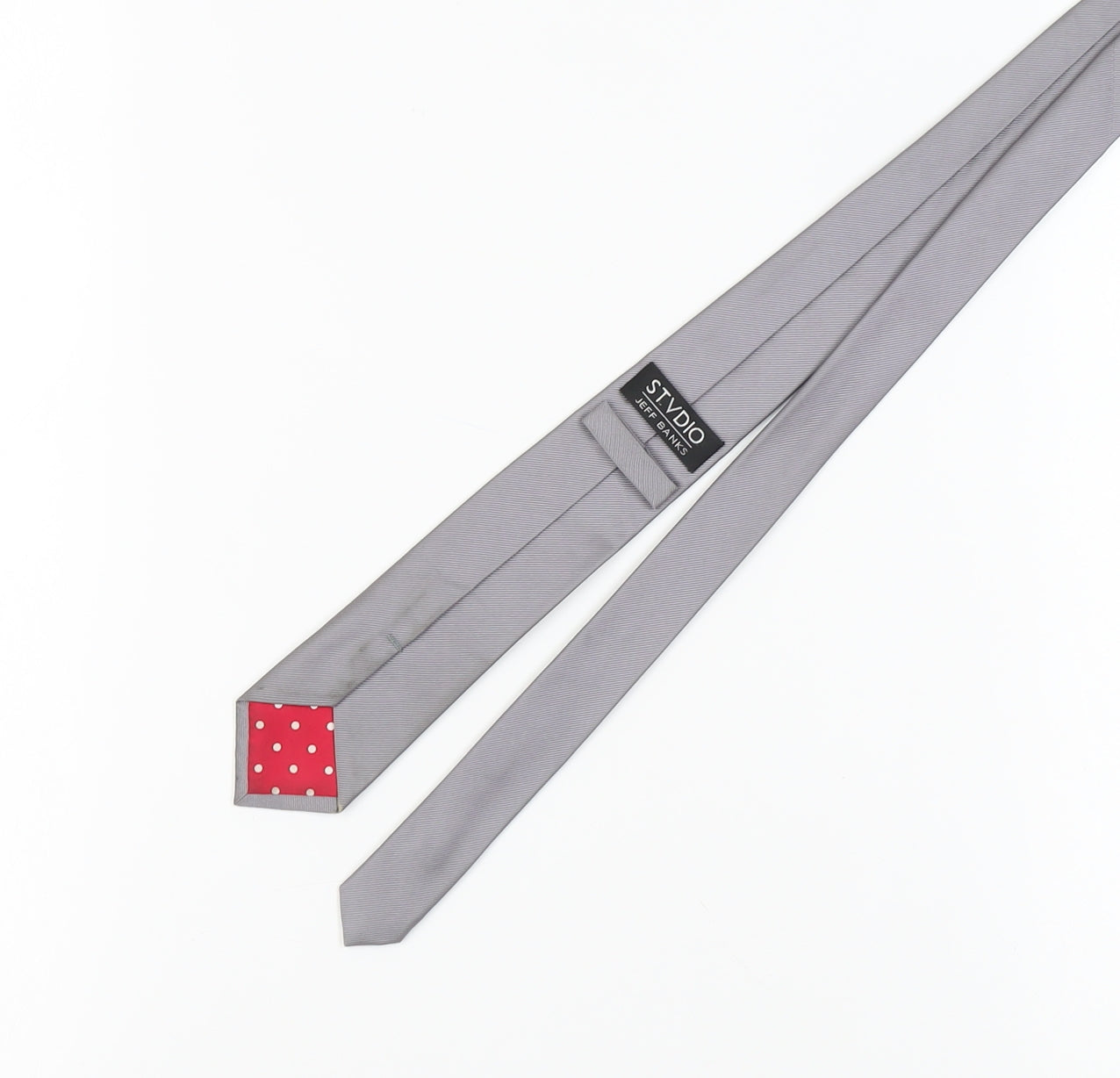 Jeff Banks Men's Grey Silk Tie