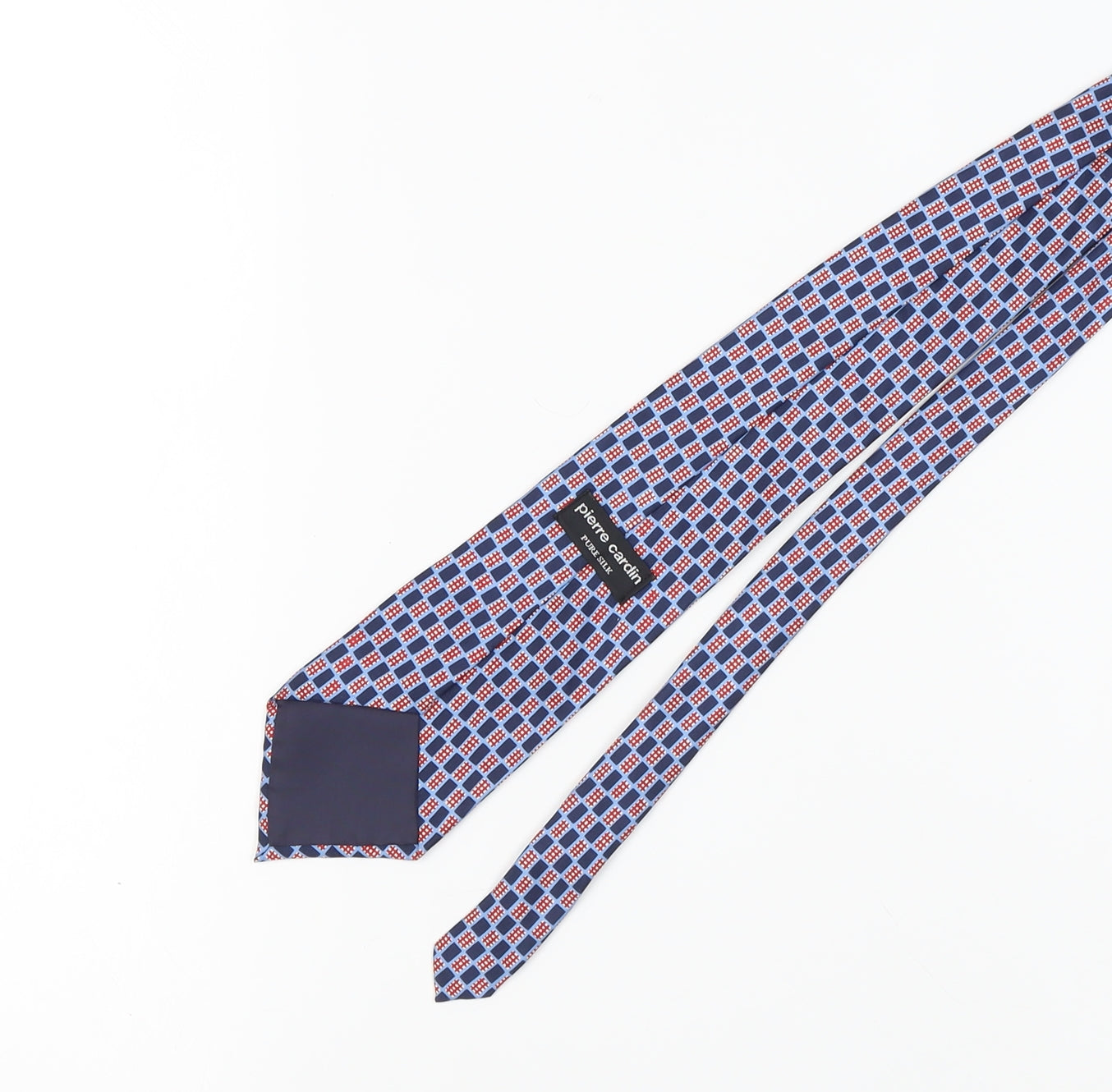 Pierre Cardin Men's Blue Geometric Silk Tie