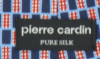 Pierre Cardin Men's Blue Geometric Silk Tie