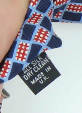 Pierre Cardin Men's Blue Geometric Silk Tie