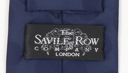 Savile Row Company Men's Blue Polka Dot Silk Tie