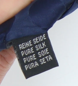 Savile Row Company Men's Blue Polka Dot Silk Tie