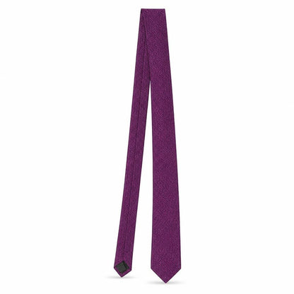 Mens Moss London Purple Geometric 100% Silk Slim Tie
