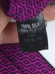 Moss London Men's Purple Silk Slim Tie Geometric