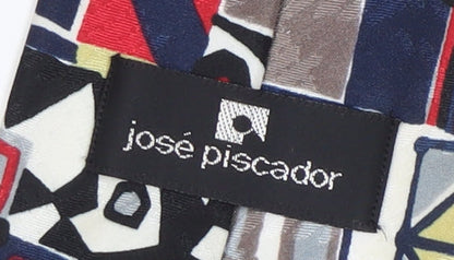 José Piscador Men's Multicoloured Slim Tie in Silk