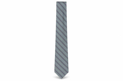 Mens Calvin Klein Grey Striped 100% Silk  Tie