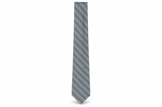 Mens Calvin Klein Grey Striped 100% Silk  Tie