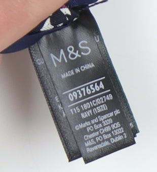 Marks and Spencer Men's Navy Silk Slim Tie