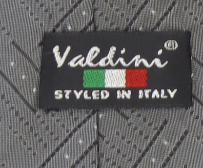Valdini Men's Grey Geometric Tie, One Size