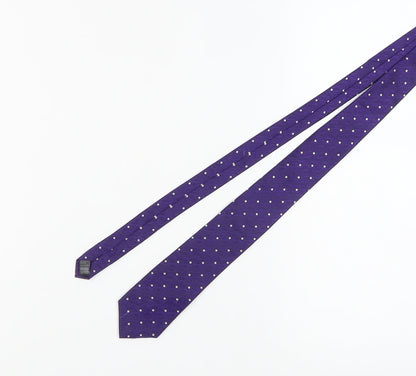 Marks and Spencer Men's Purple Silk Polka Dot Tie