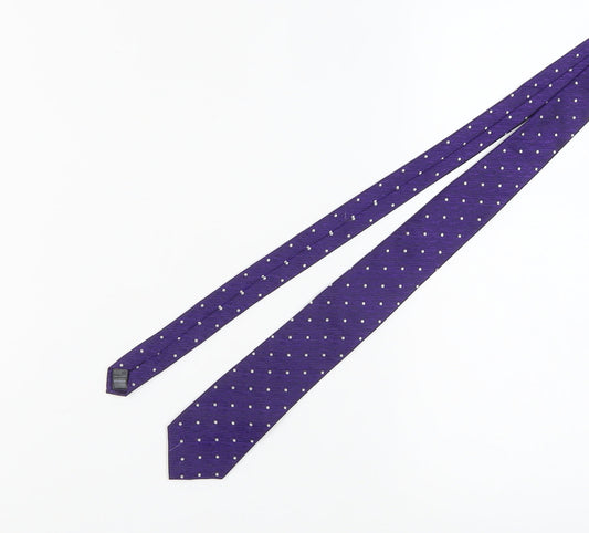 Marks and Spencer Men's Purple Silk Polka Dot Tie