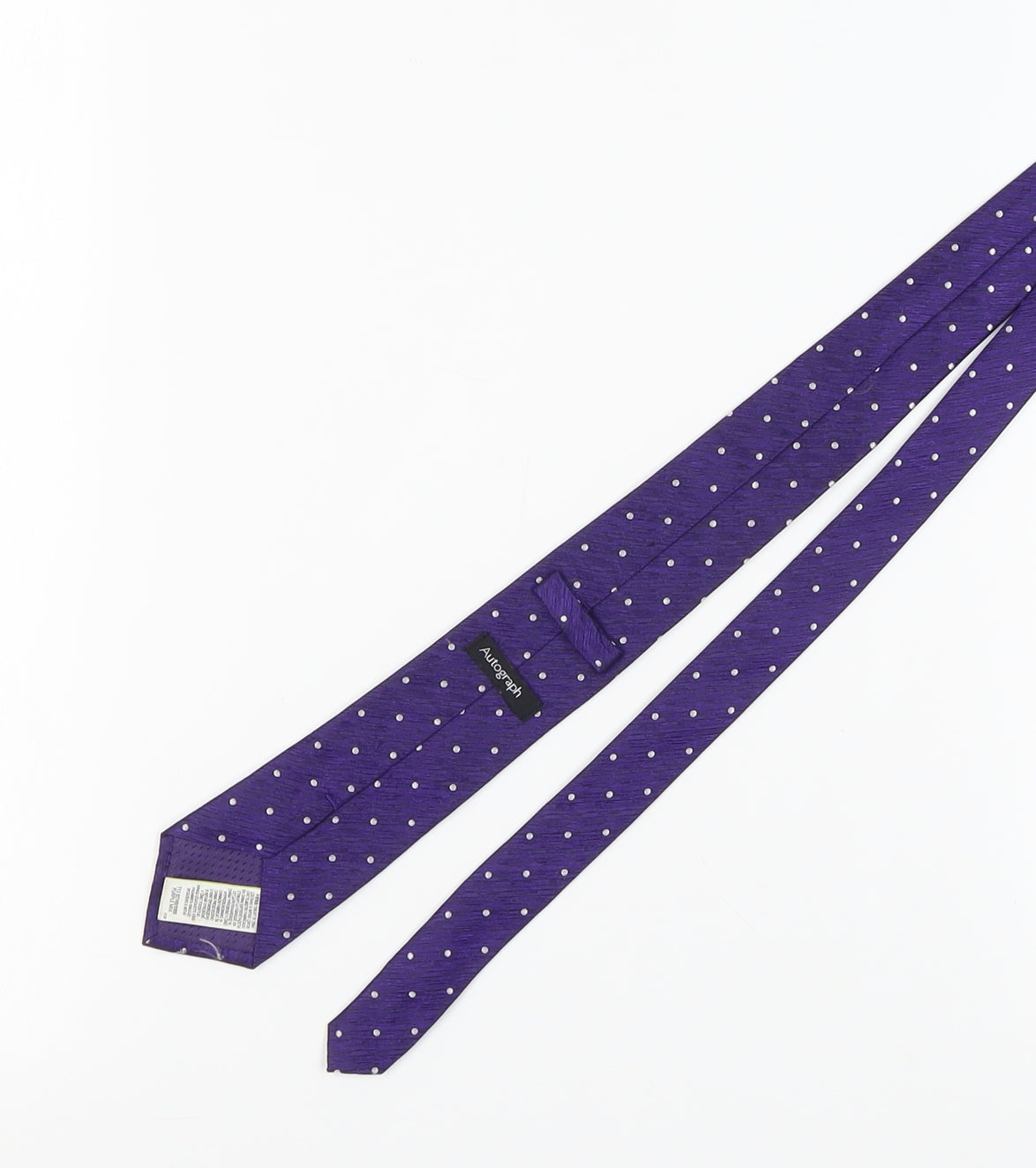 Marks and Spencer Men's Purple Silk Polka Dot Tie