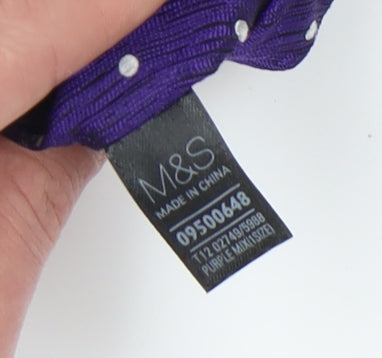 Marks and Spencer Men's Purple Silk Polka Dot Tie