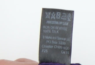 Marks and Spencer Men's Purple Silk Polka Dot Tie