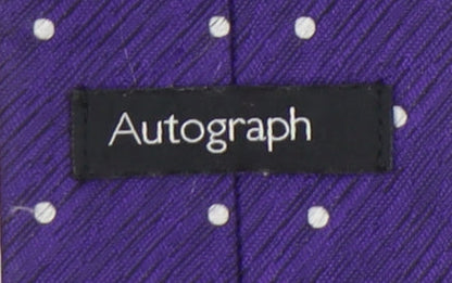 Marks and Spencer Men's Purple Silk Polka Dot Tie