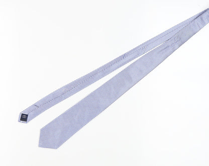 Mens Charles Tyrwhitt Blue Houndstooth 100% Silk  Tie