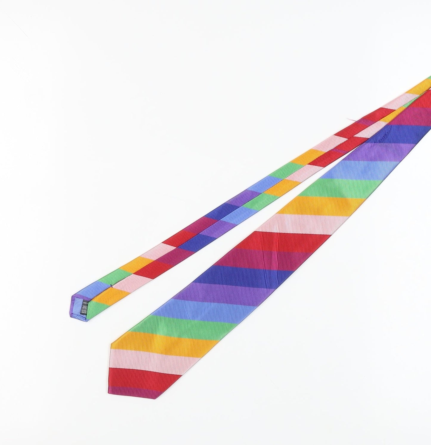 Marks and Spencer Mens Multicoloured Silk Slim Tie