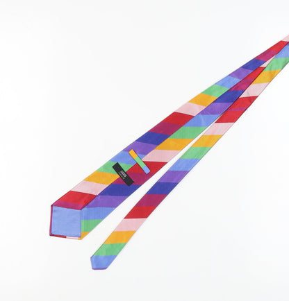 Marks and Spencer Mens Multicoloured Silk Slim Tie
