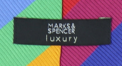 Marks and Spencer Mens Multicoloured Silk Slim Tie