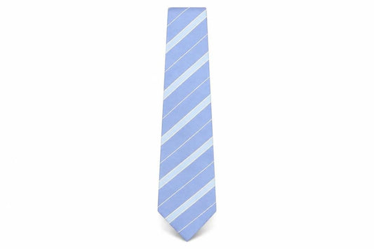 Mens Crombie Blue Striped 100% Silk  Tie