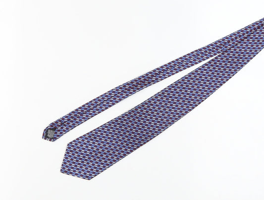 Tie Rack Men's Blue Red Geometric Silk Tie