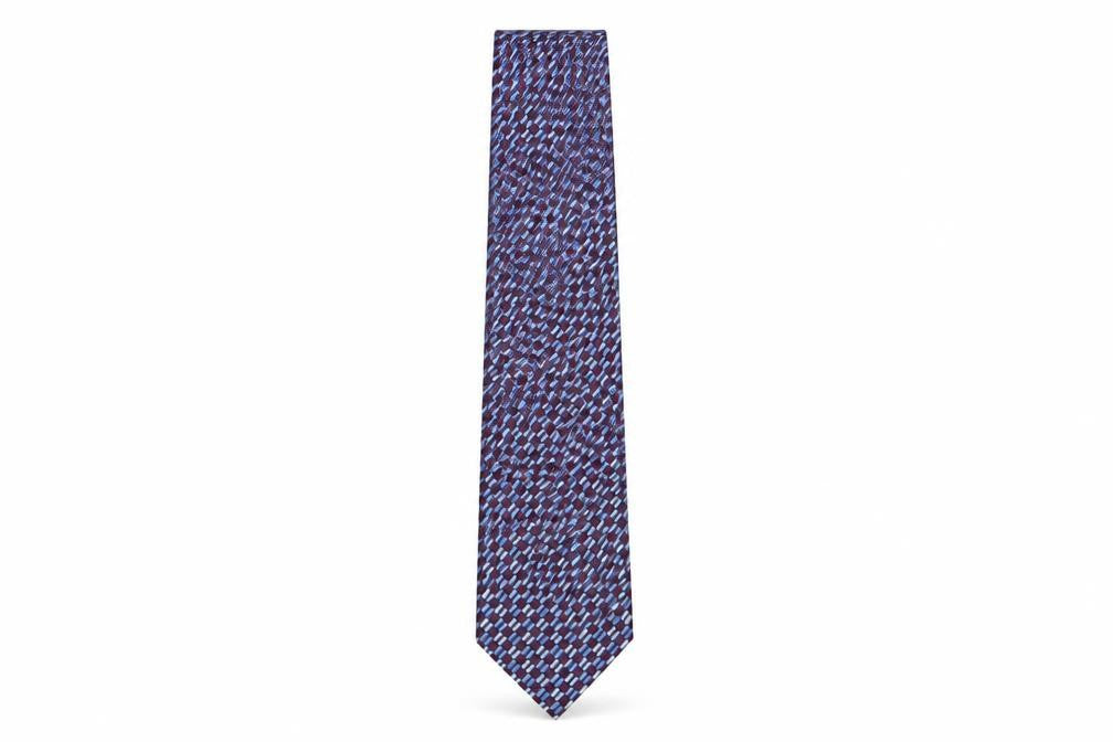 Mens Tie Rack Multicoloured Geometric 100% Silk  Tie