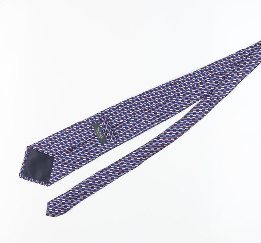 Tie Rack Men's Blue Red Geometric Silk Tie