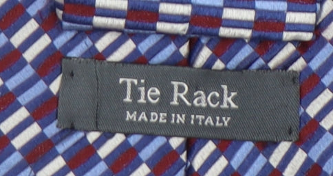 Tie Rack Men's Blue Red Geometric Silk Tie