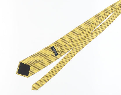 Moss Men's Yellow Geometric Polyester Tie