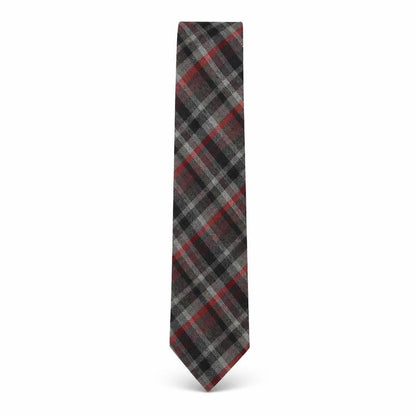 Beau Monde Men's Red Wool Tartan Tie One Size