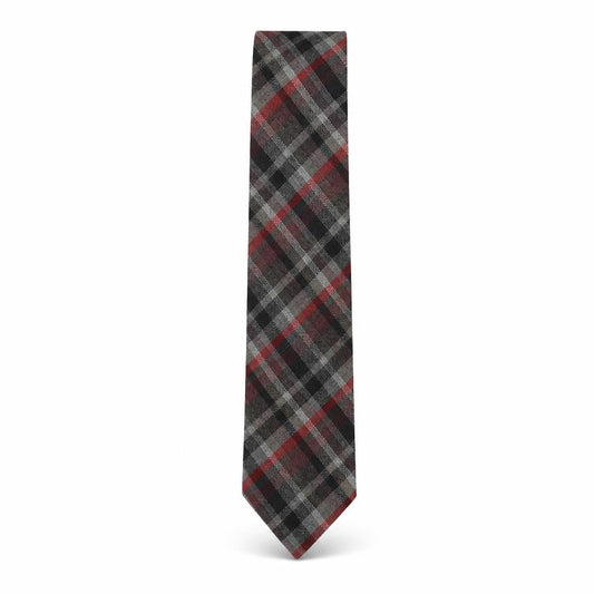 Beau Monde Men's Red Wool Tartan Tie One Size