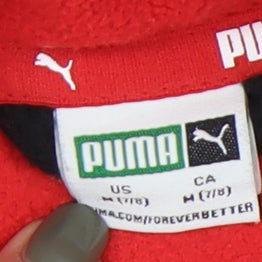 Puma Boys Black & Red Fleece Sweatshirt M - Sports Style