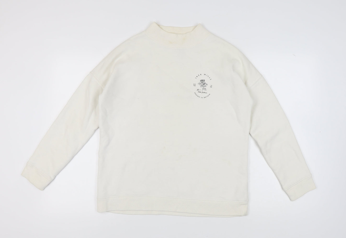 Womens UK Size 12 Jack Wills White Pullover Sweatshirt