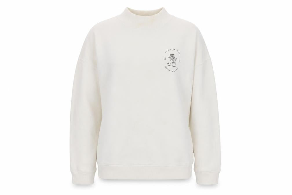 Womens UK Size 12 Jack Wills White Pullover Sweatshirt