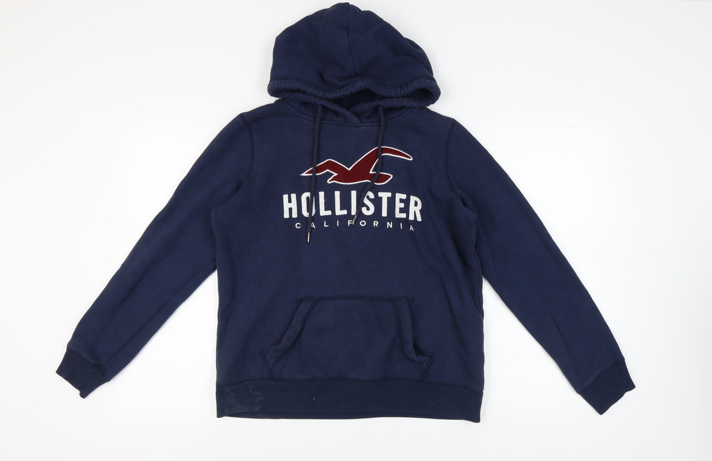 Hollister Blue Unisex Adults Hoodie Medium Logo Pullover