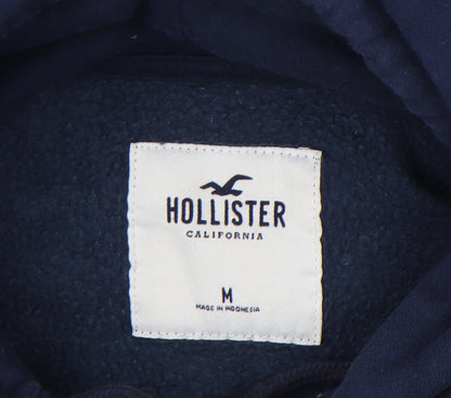 Hollister Blue Unisex Adults Hoodie Medium Logo Pullover