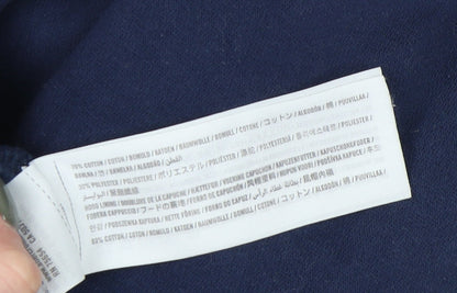 Hollister Blue Unisex Adults Hoodie Medium Logo Pullover