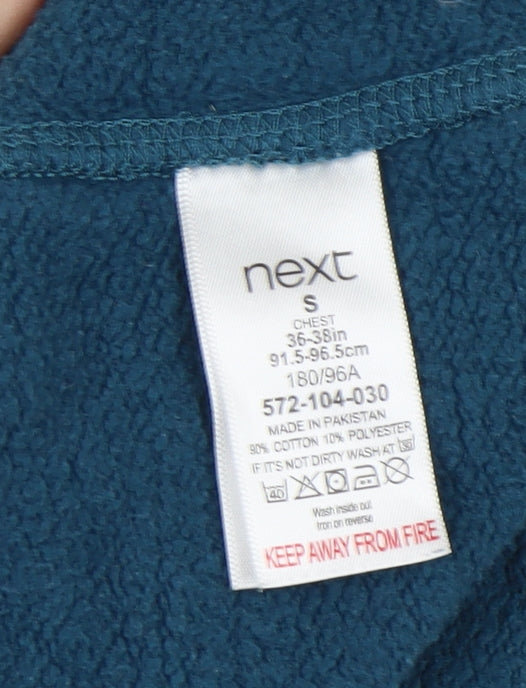 Mens UK Size S NEXT Blue Pullover Hoodie