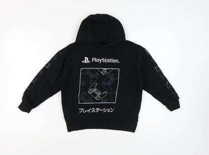 PlayStation Boys Black Hoodie 8-9 Years Cotton Gaming