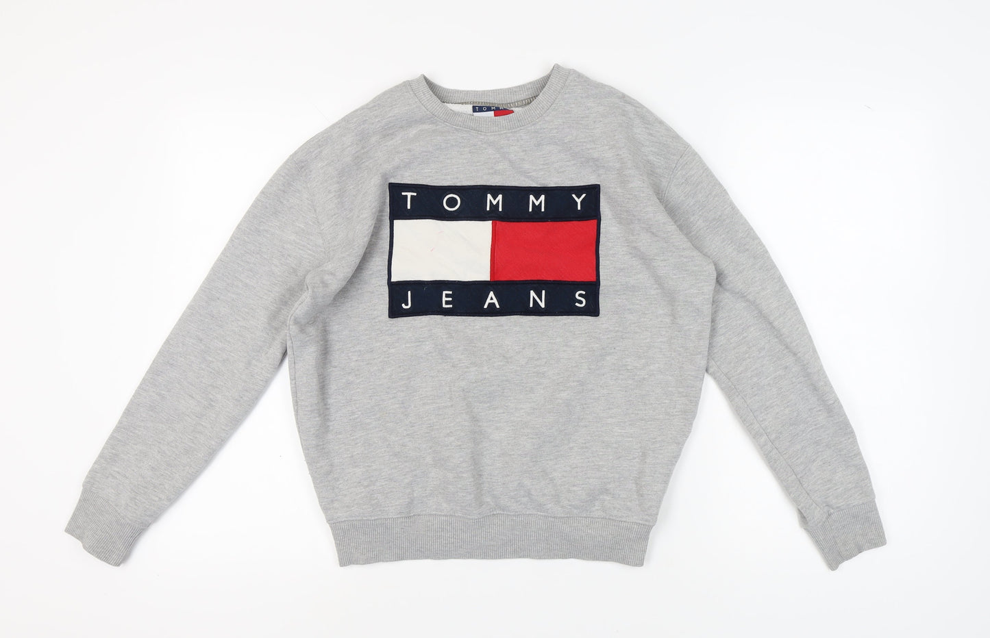 Tommy Jeans Men's Grey XS Logo Crew Sweatshirt