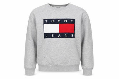 Mens UK Size XS Tommy Jeans Grey Pullover Sweatshirt