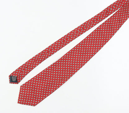 Angelo Bosani Men's Red Silk Floral Tie, One Size
