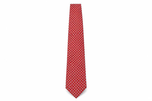 Angelo Bosani Men's Red Silk Floral Tie, One Size