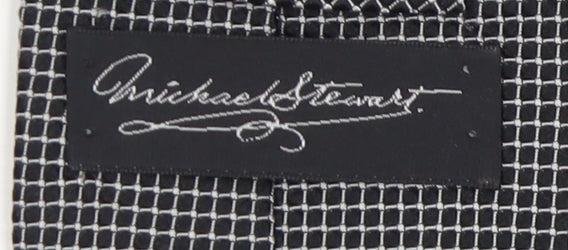 Michael Stewart Men's Black Geometric Silk Tie