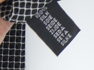 Michael Stewart Men's Black Geometric Silk Tie