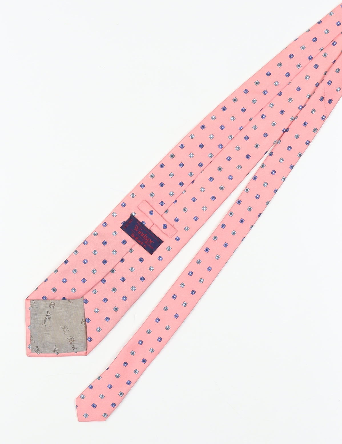The Windsor Collection Men's Pink Silk Floral Tie