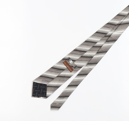 Marks and Spencer Grey Striped Silk Men's Tie