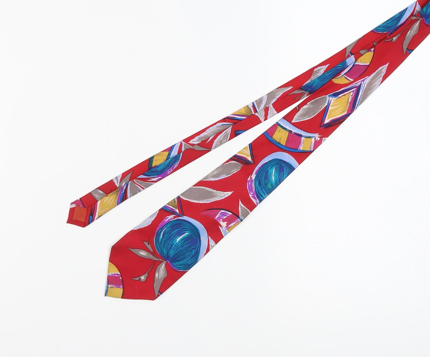 Baco da Setta Men's Red Geometric Silk Tie